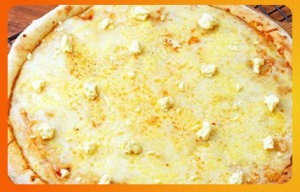 creamy garlic and cheese pizza